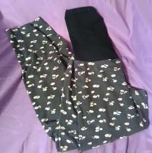 Oh baby Maternity leggings flowers stretchy spring